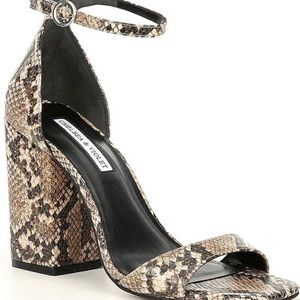 - CHELSEA & VIOLET SNAKE PRINT BLOCK HEEL